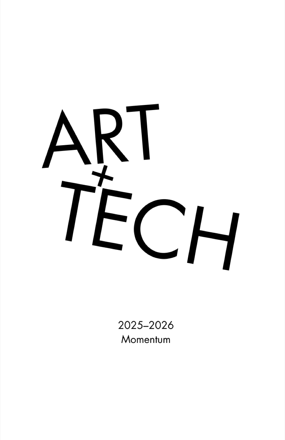 Cover of the Art + Tech 2025–2026 Momentum booklet.